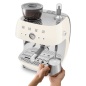 SMEG ESPRESSO COFFEE MACHINE  WITH GRINDER CREAM 50'S STYLE
