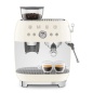 SMEG ESPRESSO COFFEE MACHINE  WITH GRINDER CREAM 50'S STYLE