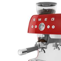 SMEG CAFETERA ESPRESSO CON MOLINILLO INCORPORADO ROJO ESTILO AÑOS 50