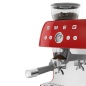 SMEG 50er JAHRE RETRO STIL ESPRESSO-KAFFEEMASCHINE MIT MAHLWERK ROT SMEG 50er JAHRE RETRO STIL ESPRESSO-KAFFEEMASCHINE MIT MAHLWERK ROT