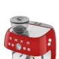 SMEG CAFETERA ESPRESSO CON MOLINILLO INCORPORADO ROJO ESTILO AÑOS 50