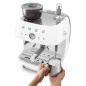 SMEG 50er JAHRE RETRO STIL ESPRESSO-KAFFEEMASCHINE MIT MAHLWERK WEISS