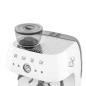 SMEG 50er JAHRE RETRO STIL ESPRESSO-KAFFEEMASCHINE MIT MAHLWERK WEISS