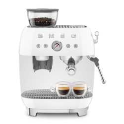 SMEG ESPRESSO COFFEE MACHINE  WITH GRINDER WHITE 50'S STYLE