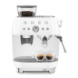 SMEG ESPRESSO COFFEE MACHINE  WITH GRINDER WHITE 50'S STYLE