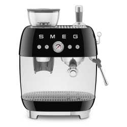 SMEG ESPRESSO COFFEE MACHINE  WITH GRINDER BLACK 50'S STYLE