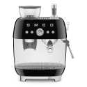 SMEG ESPRESSO COFFEE MACHINE  WITH GRINDER BLACK 50'S STYLE
