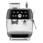 SMEG 50er JAHRE RETRO STIL ESPRESSO-KAFFEEMASCHINE MIT MAHLWERK SCHWARZ
