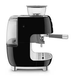 SMEG ESPRESSO COFFEE MACHINE  WITH GRINDER BLACK 50'S STYLE