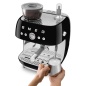 SMEG 50er JAHRE RETRO STIL ESPRESSO-KAFFEEMASCHINE MIT MAHLWERK SCHWARZ