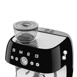 SMEG ESPRESSO COFFEE MACHINE  WITH GRINDER BLACK 50'S STYLE