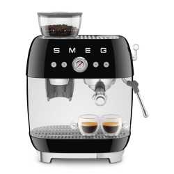 SMEG ESPRESSO COFFEE MACHINE  WITH GRINDER BLACK 50'S STYLE