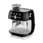 SMEG ESPRESSO COFFEE MACHINE  WITH GRINDER BLACK 50'S STYLE