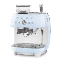 SMEG 50er JAHRE RETRO STIL ESPRESSO-KAFFEEMASCHINE MIT MAHLWERK PASTELLBLAU