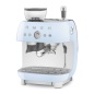 SMEG ESPRESSO COFFEE MACHINE WITH GRINDER PASTEL BLUE 50'S STYLE
