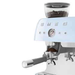SMEG 50er JAHRE RETRO STIL ESPRESSO-KAFFEEMASCHINE MIT MAHLWERK PASTELLBLAU