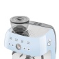 SMEG ESPRESSO COFFEE MACHINE WITH GRINDER PASTEL BLUE 50'S STYLE