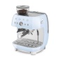 SMEG ESPRESSO COFFEE MACHINE WITH GRINDER PASTEL BLUE 50'S STYLE