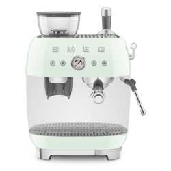 SMEG ESPRESSO COFFEE MACHINE WITH GRINDER PASTEL GREEN 50'S STYLE