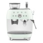 SMEG 50er JAHRE RETRO STIL ESPRESSO-KAFFEEMASCHINE MIT MAHLWERK PASTELLGRÜN