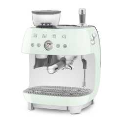 SMEG 50er JAHRE RETRO STIL ESPRESSO-KAFFEEMASCHINE MIT MAHLWERK PASTELLGRÜN