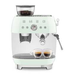 SMEG 50er JAHRE RETRO STIL ESPRESSO-KAFFEEMASCHINE MIT MAHLWERK PASTELLGRÜN