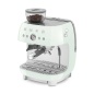 SMEG CAFETERA ESPRESSO CON MOLINILLO INCORPORADO VERDE AGUA ESTILO AÑOS 50