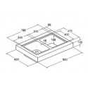 SCHOLTES EP902 KITCHEN SINK UNIT DOUBLE BOWL STAINLESS STEEL 900x650 MM