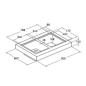 SCHOLTES EP902 ÉVIER DE SOUTIEN 2 CUVES ACIER INOXYDABLE 900X650 MM