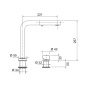 SCHOCK AQUADOUBLE KITCHEN SINK MIXER TAP WITH KNOB AND PULL OUT SPRAY OPTICAL STAINLESS STEEL