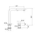 SCHOCK AQUADOUBLE KITCHEN SINK MIXER TAP WITH KNOB AND PULL OUT SPRAY MATT BLACK