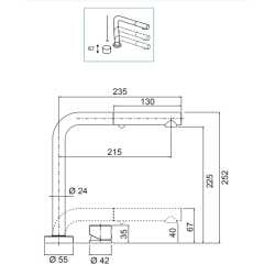 SCHOCK AQUADOUBLE UP&DOWN UNDERWINDOW SINGLE LEVER KITCHEN SINK MIXER TAP PULL OUT SPRAY OPTICAL STAINLESS STEEL
