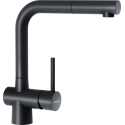 SCHOCK LAIOS SINGLE LEVER SINK MIXER TAP WITH PULL OUT SPRAY STAINLESS STEEL MATT BLACK