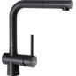 SCHOCK LAIOS SINGLE LEVER SINK MIXER TAP WITH PULL OUT SPRAY STAINLESS STEEL MATT BLACK