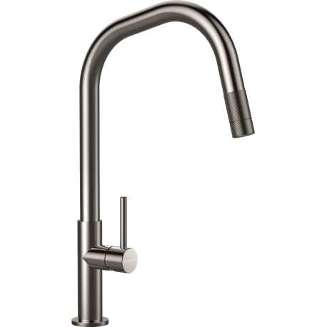 SCHOCK TALINOS MISCELATORE MONOCOMANDO CON DOCCETTA ESTRAIBILE ACCIAIO INOX MASSICCIO
