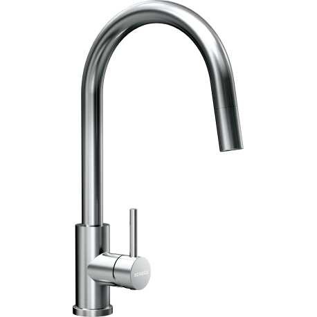 SCHOCK PRIMA SINGLE LEVER KITCHEN SINK MIXER TAP WITH PULL OUT SPRAY STAINLESS STEEL