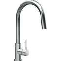 SCHOCK PRIMA SINGLE LEVER KITCHEN SINK MIXER TAP WITH PULL OUT SPRAY STAINLESS STEEL