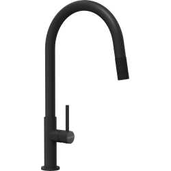 SCHOCK TALIA SINGLE LEVER KITCHEN SINK MIXER TAP WITH PULL OUT SPRAY MATT BLACK