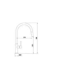 SCHOCK TALIA SINGLE LEVER KITCHEN SINK MIXER TAP WITH PULL OUT SPRAY MATT BLACK