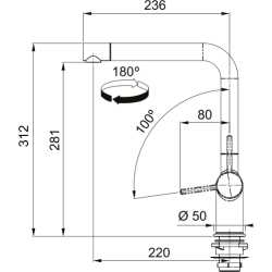 FRANKE ACTIVE EINHAND SPÜLTISCHMISCHER OYSTER