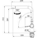 FRANKE ACTIVE SINGLE LEVER SINK MIXER TAP OYSTER