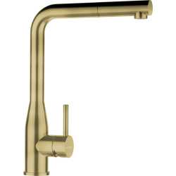 SCHOCK KETO SINGLE LEVER KITCHEN SINK MIXER TAP WITH PULL OUT SPRAY WHITE GOLD