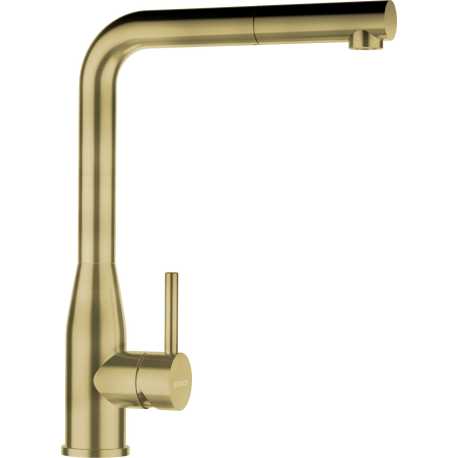 SCHOCK KETO EINHAND SPÜLTISCHMISCHER MIT VERSTELLBARER BRAUSE EDELSTAHL WHITE GOLD