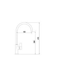 SCHOCK NEW AQUAARCO T SINGLE LEVER KITCHEN SINK MIXER TAP NEW ALUMINA