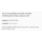 CAPPA A ISOLA ELICA KUADRA ISLAND ACCIAIO INOX 60x43 CM