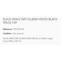 ELICA HAIKU DRY SCHWARZ 90x32 CM INSELHAUBE