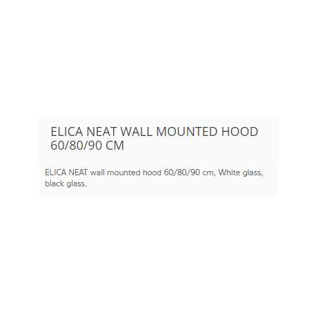 ELICA HOTTE DÉCORATIVE MURALE NEAT 60/80/90 CM
