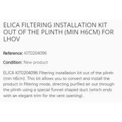 ELICA FILTERING INSTALLATION KIT OUT OF THE PLINTH (MIN H6CM) FOR LHOV