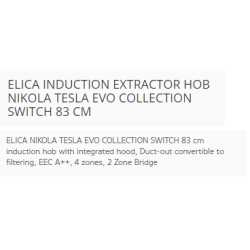 ELICA INDUCTION EXTRACTOR HOB NIKOLA TESLA EVO COLLECTION SWITCH 83 CM