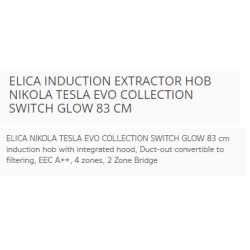 ELICA INDUCTION EXTRACTOR HOB NIKOLA TESLA EVO COLLECTION SWITCH GLOW 83 CM